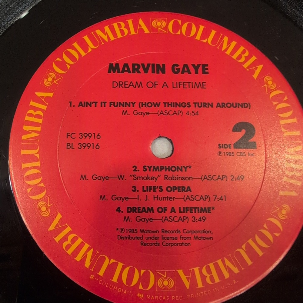 Marvin Gaye Dream of a Lifetime Vinyl LP Columbia FC 39916 1985 Soul Funk R&B - Picture 6 of 6